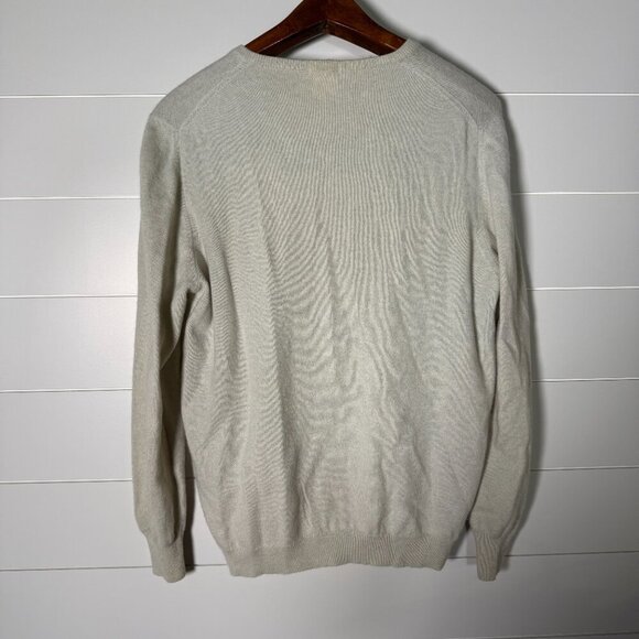 Malo 100% Cashmere Cardigan & Short Sleeve Sweater Cardigan Set Cream Sz Large - Picture 4 of 12